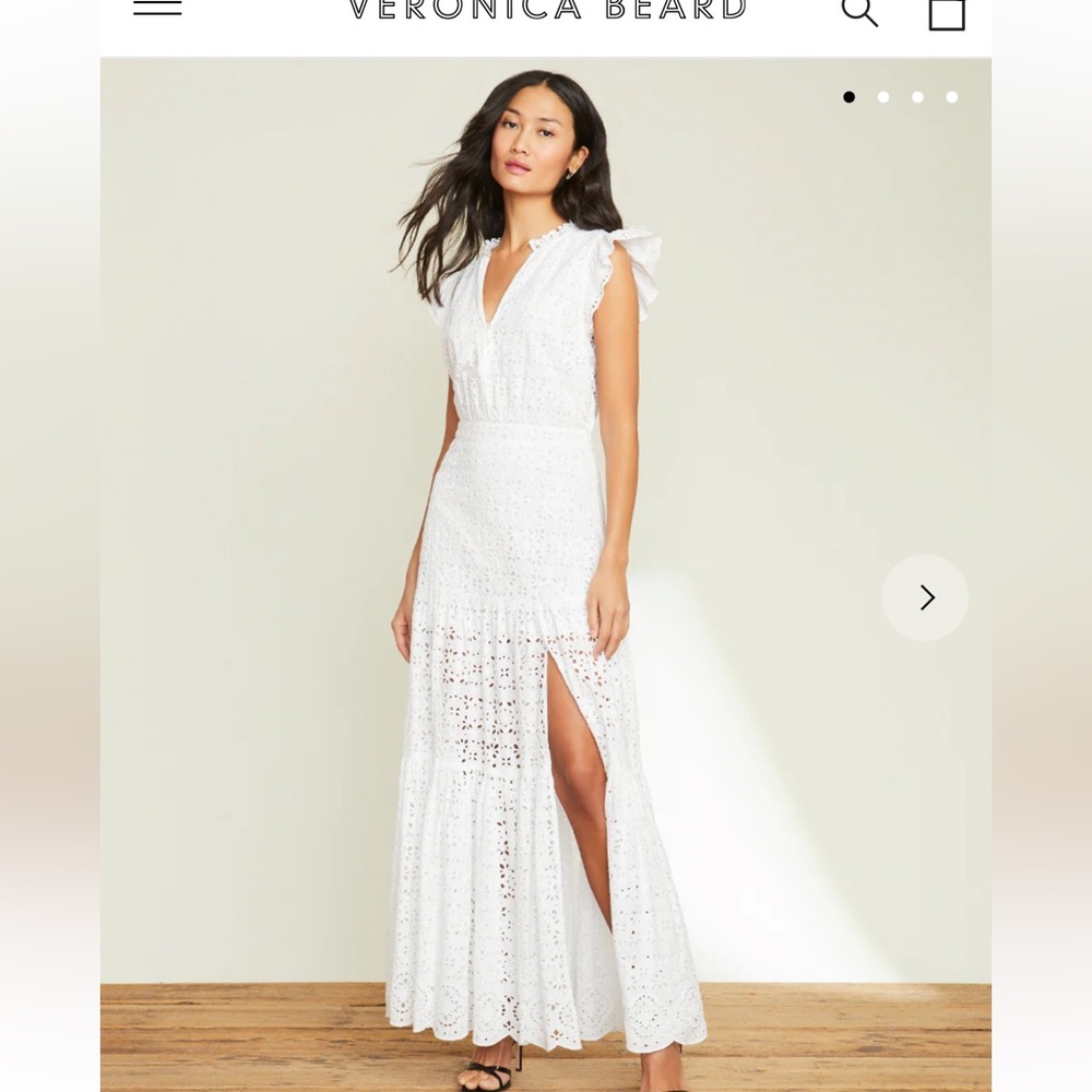 Veronica Beard Satori White Eyelet Dress Size 2